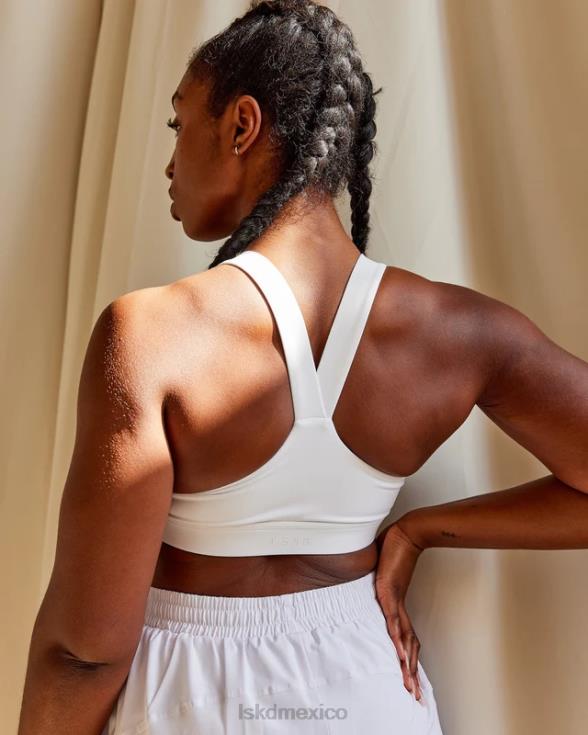 Sujetador deportivo rep con logo pequeño - blanco-negro mujer LSKD VP42D32 vestir