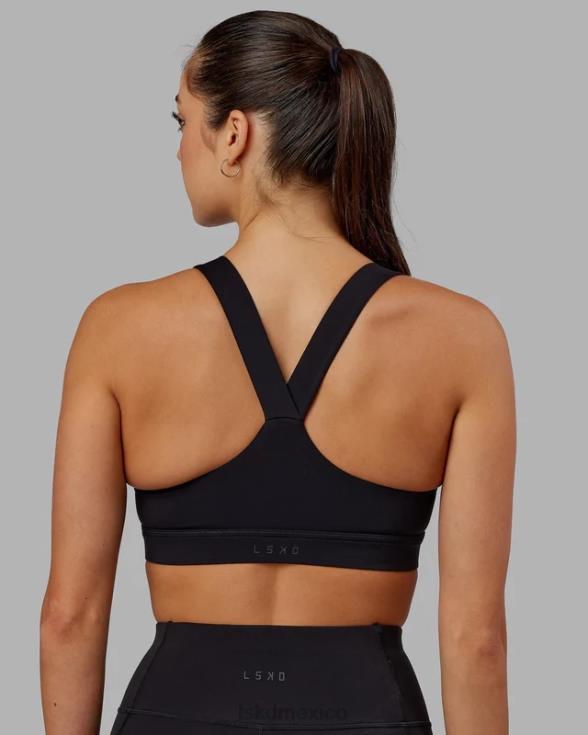 Sujetador deportivo rep con logo pequeño - negro-azul celeste mujer LSKD VP42D35 vestir