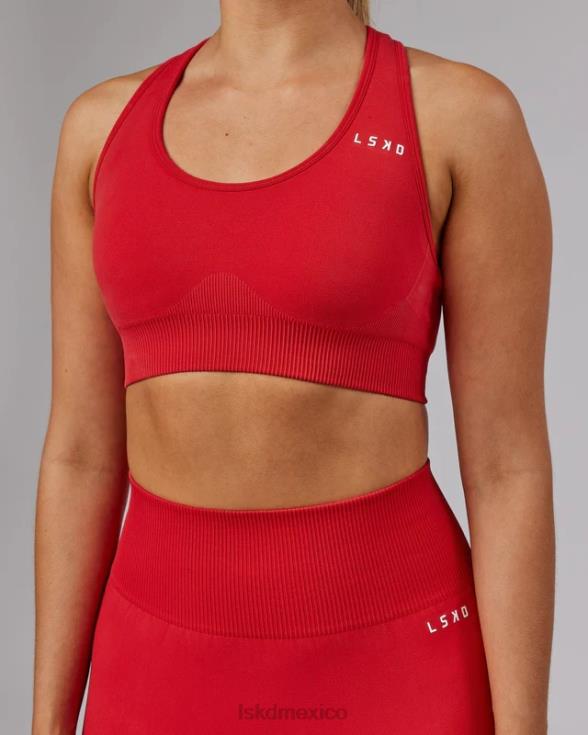 Sujetador deportivo sin costuras ilimitado - escarlata mujer LSKD VP42D69 vestir