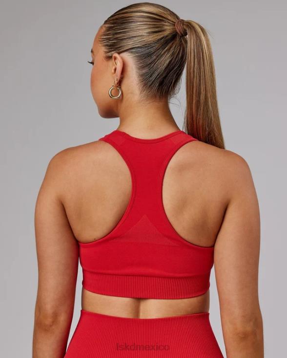 Sujetador deportivo sin costuras ilimitado - escarlata mujer LSKD VP42D69 vestir