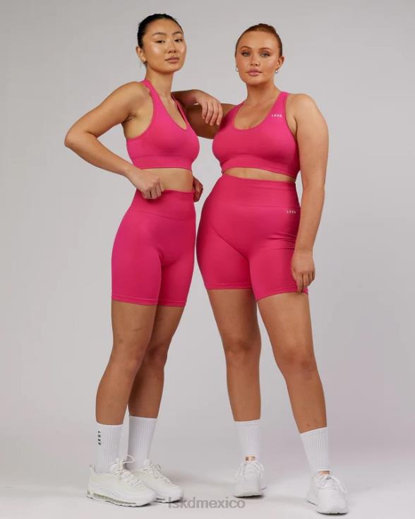 Sujetador deportivo sin costuras limitless - magenta mujer LSKD VP42D66 vestir
