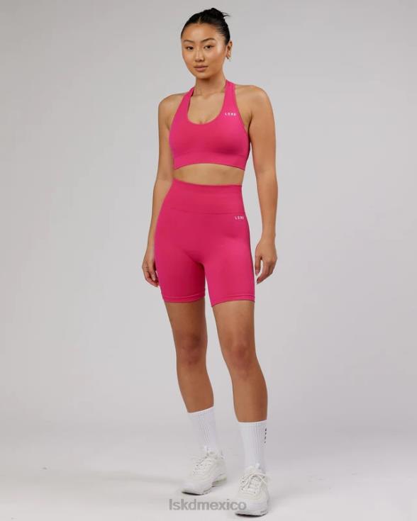 Sujetador deportivo sin costuras limitless - magenta mujer LSKD VP42D66 vestir