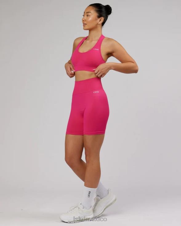 Sujetador deportivo sin costuras limitless - magenta mujer LSKD VP42D66 vestir