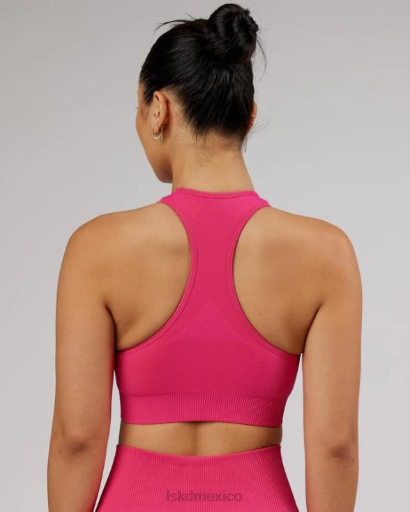 Sujetador deportivo sin costuras limitless - magenta mujer LSKD VP42D66 vestir