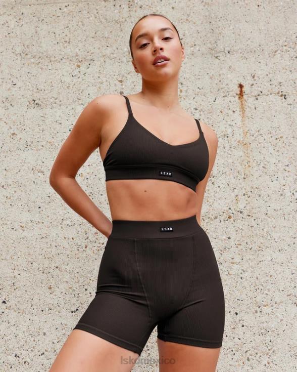 bralette de canalé vitalize - nogal oscuro mujer LSKD VP42D1 vestir