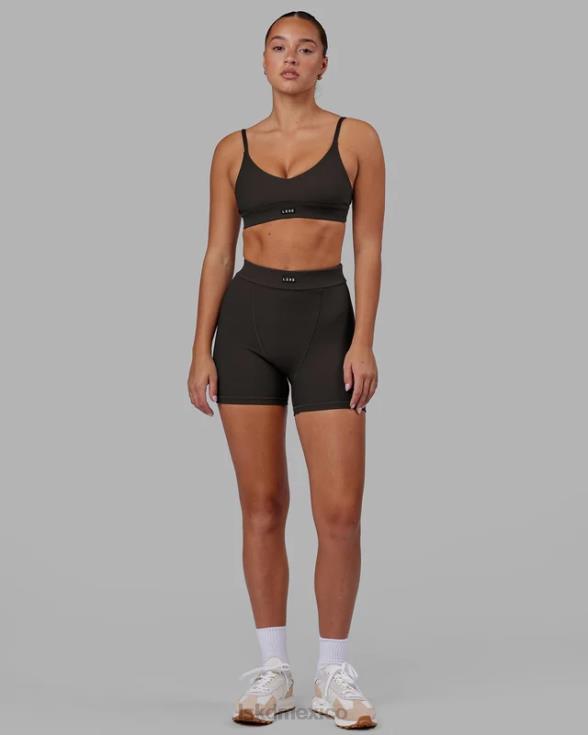 bralette de canalé vitalize - nogal oscuro mujer LSKD VP42D1 vestir