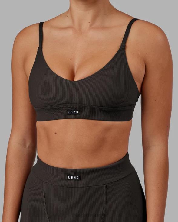 bralette de canalé vitalize - nogal oscuro mujer LSKD VP42D1 vestir