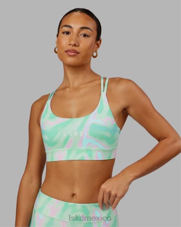 sujetador deportivo bridge - estampado euforia - verde azulado mujer LSKD VP42D68 vestir
