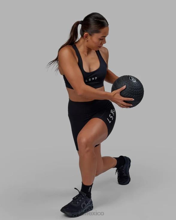 sujetador deportivo rep con logo pequeño - negro-blanco mujer LSKD VP42D29 vestir