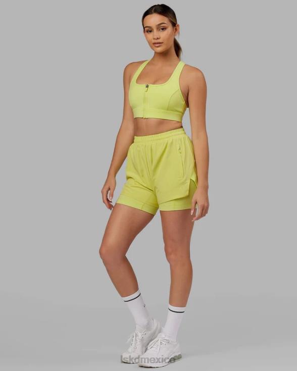 sujetador deportivo sprint - verde cítrico mujer LSKD VP42D111 vestir