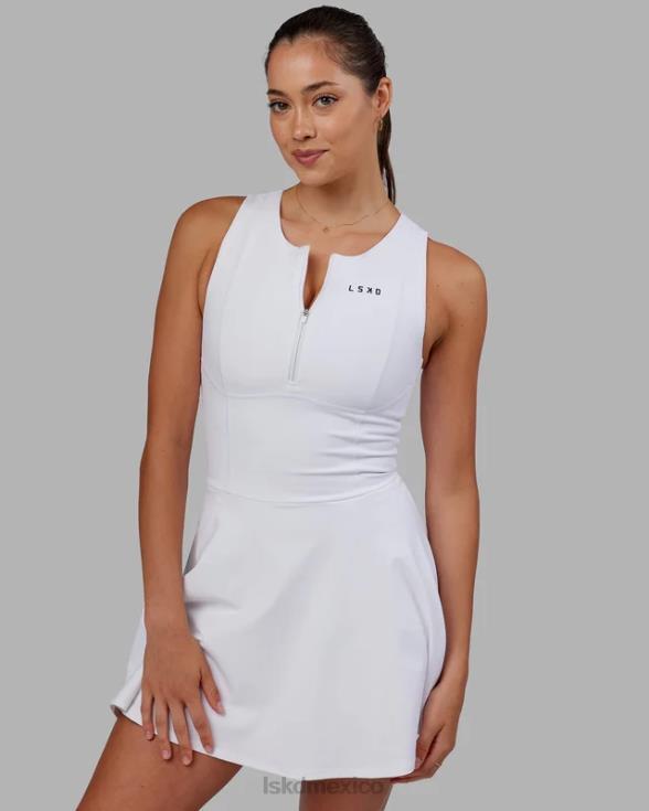 vestido activo grand slam - blanco mujer LSKD VP42D498 vestir