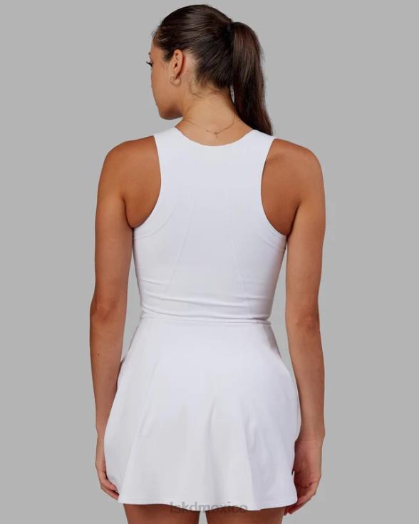 vestido activo grand slam - blanco mujer LSKD VP42D498 vestir