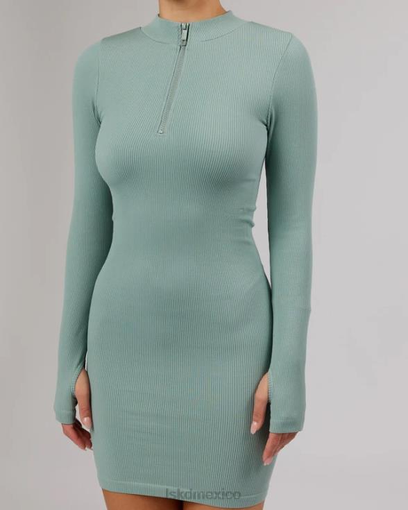 vestido minimalista de canalé sin costuras - frost mujer LSKD VP42D506 vestir