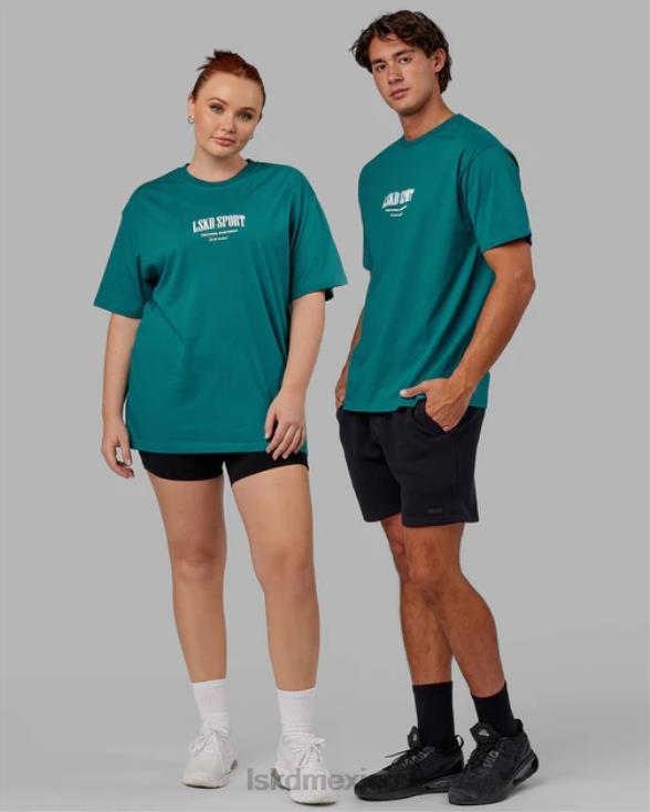 Camiseta estándar pesada de gran tamaño - Deep Lake unisexo LSKD VP42D322 vestir