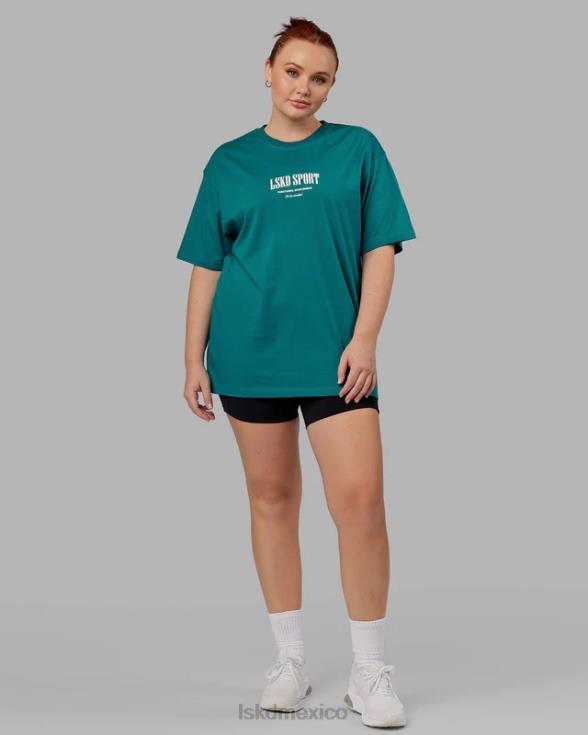 Camiseta estándar pesada de gran tamaño - Deep Lake unisexo LSKD VP42D322 vestir