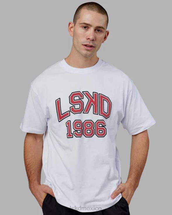 Camiseta extragrande Alumni Heavyweight - blanco-rojo unisexo LSKD VP42D330 vestir