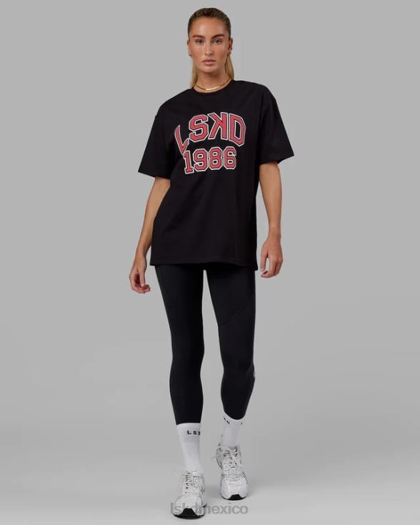 Camiseta extragrande Alumni Heavyweight - negro-rojo unisexo LSKD VP42D329 vestir