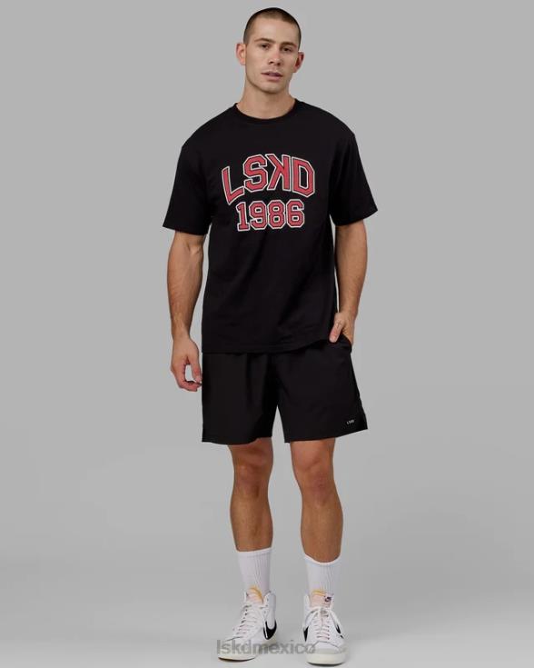 Camiseta extragrande Alumni Heavyweight - negro-rojo unisexo LSKD VP42D329 vestir