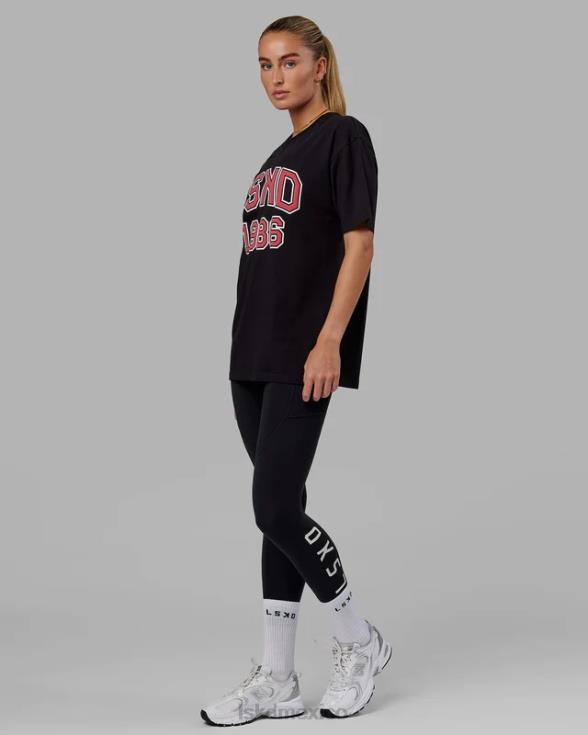 Camiseta extragrande Alumni Heavyweight - negro-rojo unisexo LSKD VP42D329 vestir