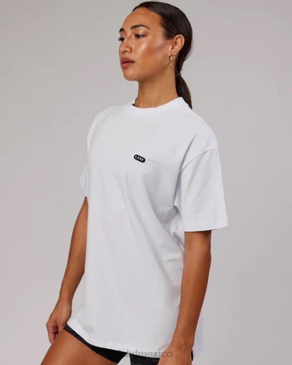 Camiseta extragrande Capsule Flxcotton - Blanco unisexo LSKD VP42D258 vestir