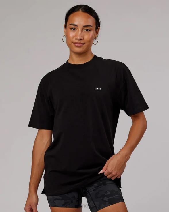 Camiseta extragrande Capsule Flxcotton - Negro unisexo LSKD VP42D238 vestir