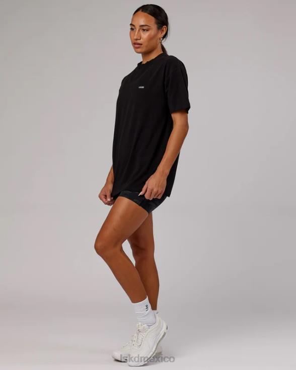 Camiseta extragrande Capsule Flxcotton - Negro unisexo LSKD VP42D238 vestir