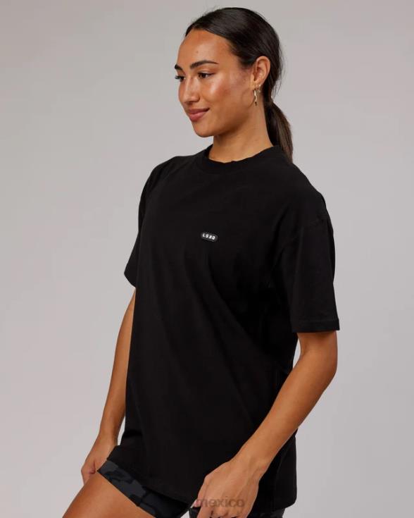 Camiseta extragrande Capsule Flxcotton - Negro unisexo LSKD VP42D238 vestir