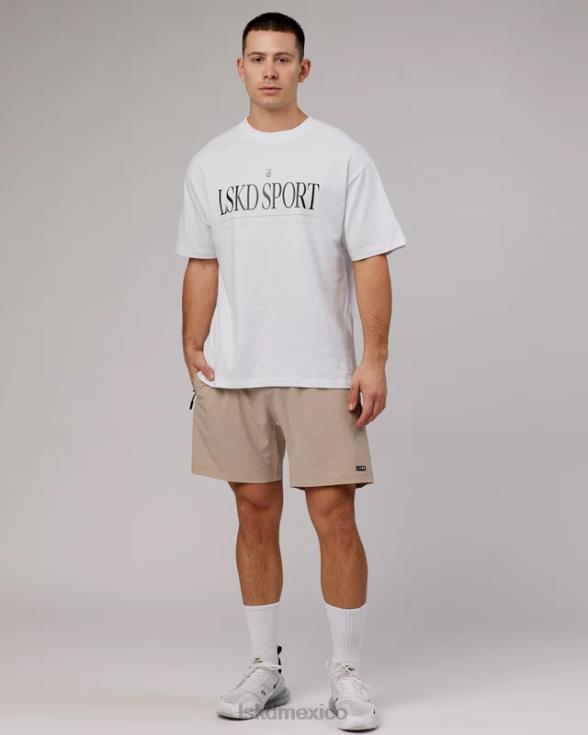 Camiseta extragrande Heritage Heavyweight - blanco-negro-roble unisexo LSKD VP42D305 vestir