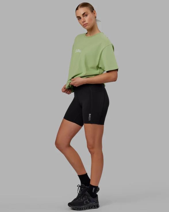 Camiseta extragrande Mad Happy Heavyweight - higo verde unisexo LSKD VP42D256 vestir