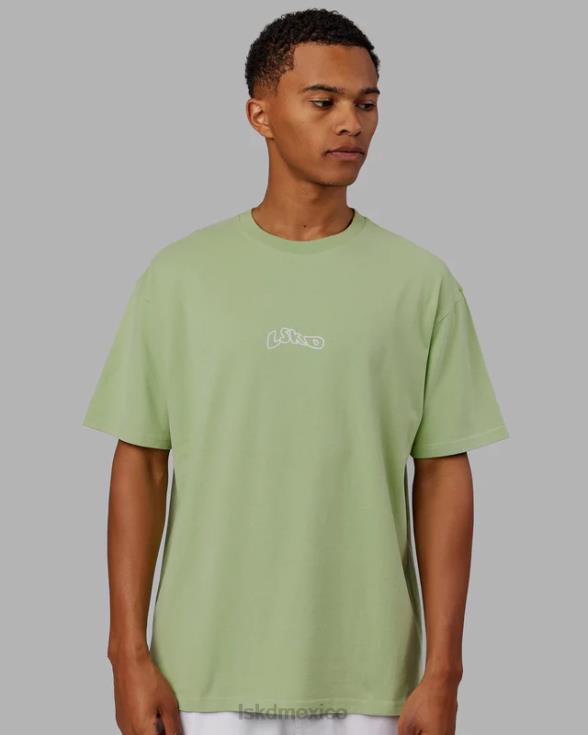 Camiseta extragrande Mad Happy Heavyweight - higo verde unisexo LSKD VP42D256 vestir
