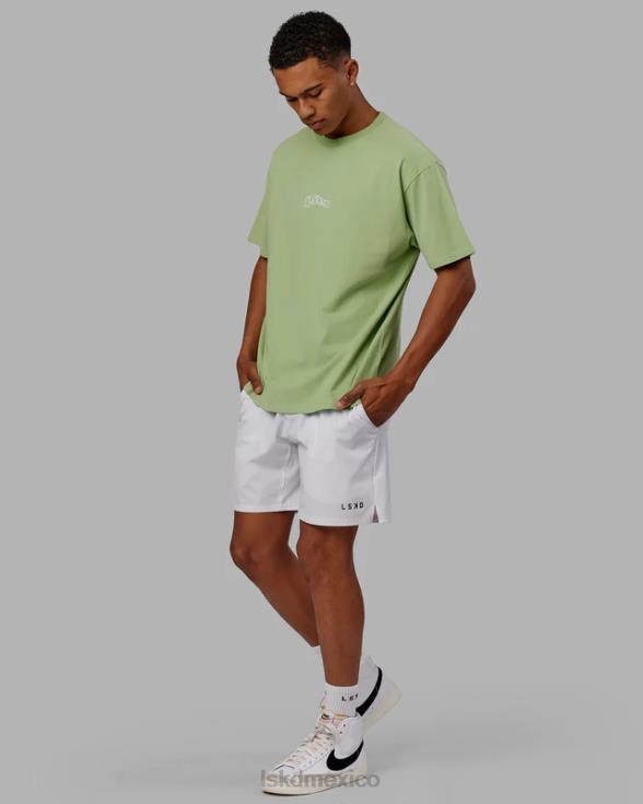 Camiseta extragrande Mad Happy Heavyweight - higo verde unisexo LSKD VP42D256 vestir