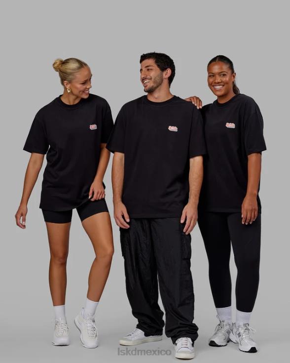 Camiseta extragrande Radiate Heavyweight - Negro unisexo LSKD VP42D243 vestir