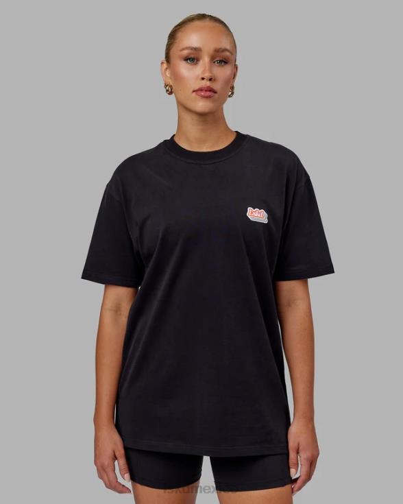 Camiseta extragrande Radiate Heavyweight - Negro unisexo LSKD VP42D243 vestir