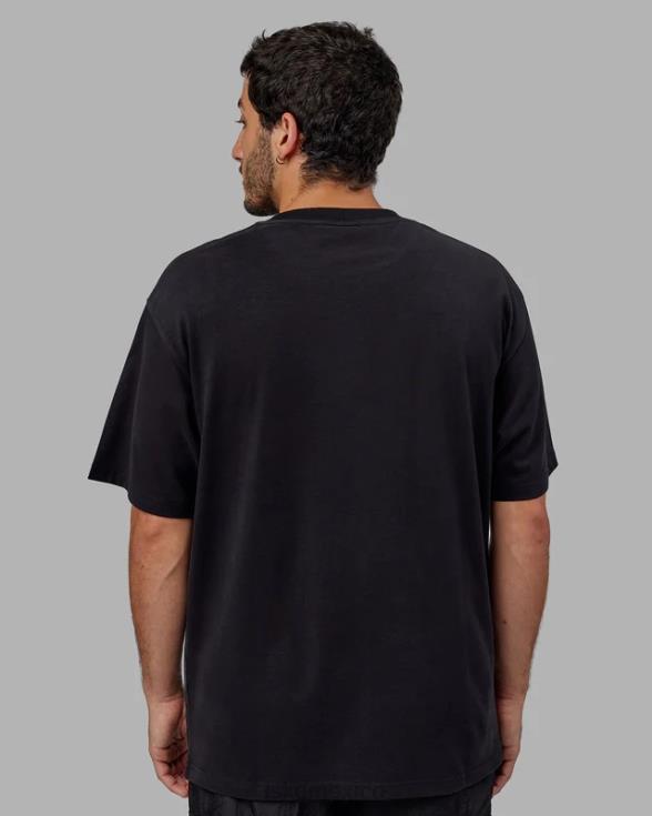Camiseta extragrande Radiate Heavyweight - Negro unisexo LSKD VP42D243 vestir