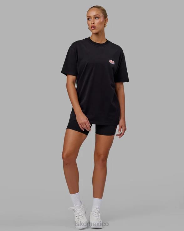 Camiseta extragrande Radiate Heavyweight - Negro unisexo LSKD VP42D243 vestir