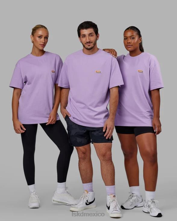 Camiseta extragrande Radiate Heavyweight - lila pálida unisexo LSKD VP42D323 vestir