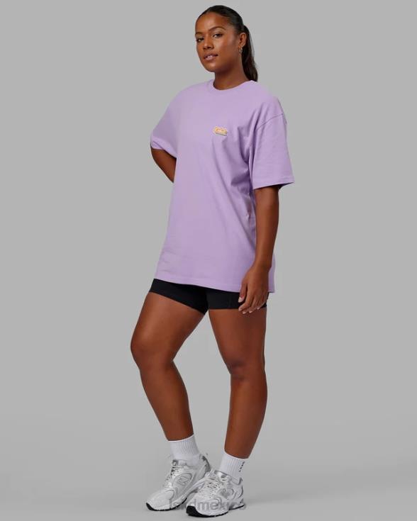 Camiseta extragrande Radiate Heavyweight - lila pálida unisexo LSKD VP42D323 vestir