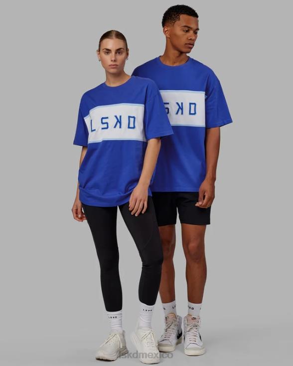 Camiseta extragrande alineada de peso pesado - Power Cobalt unisexo LSKD VP42D257 vestir