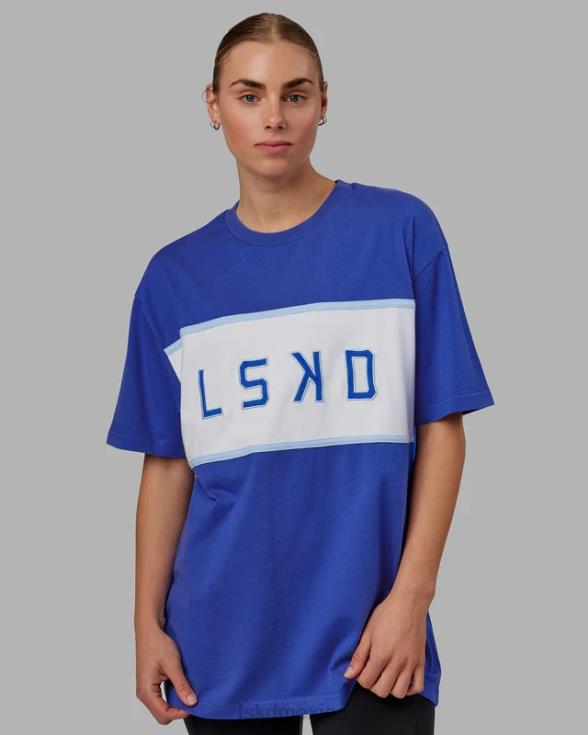 Camiseta extragrande alineada de peso pesado - Power Cobalt unisexo LSKD VP42D257 vestir
