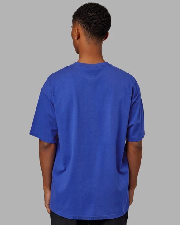 Camiseta extragrande alineada de peso pesado - Power Cobalt unisexo LSKD VP42D257 vestir