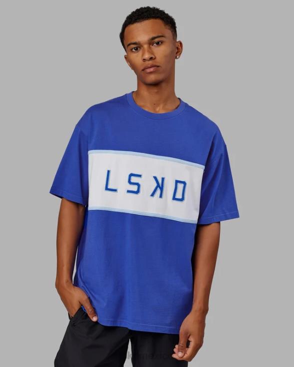 Camiseta extragrande alineada de peso pesado - Power Cobalt unisexo LSKD VP42D257 vestir