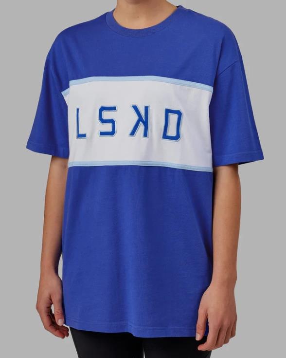 Camiseta extragrande alineada de peso pesado - Power Cobalt unisexo LSKD VP42D257 vestir