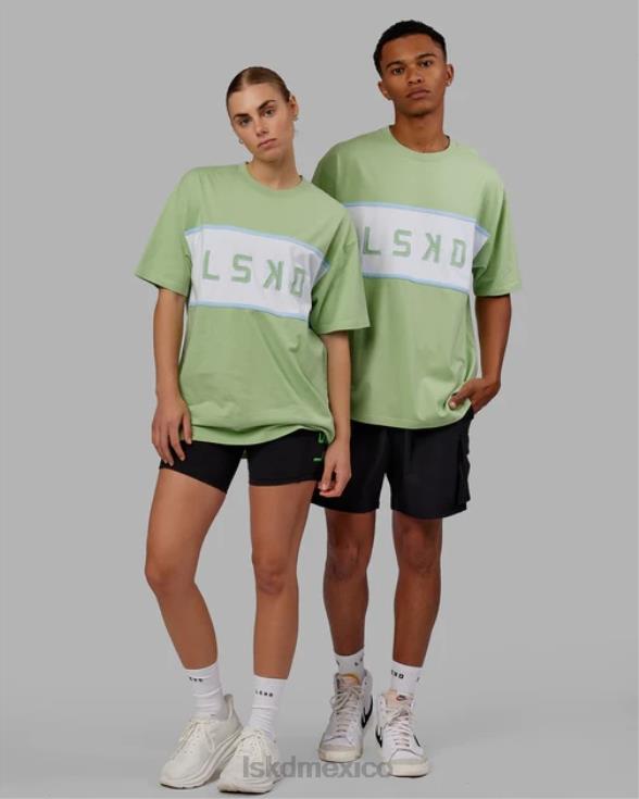 Camiseta extragrande alineada de peso pesado - higo verde unisexo LSKD VP42D248 vestir