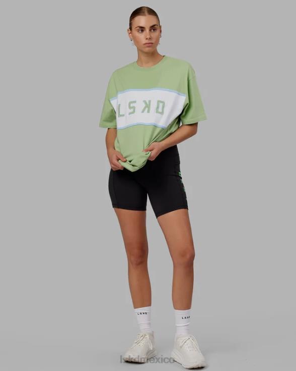 Camiseta extragrande alineada de peso pesado - higo verde unisexo LSKD VP42D248 vestir