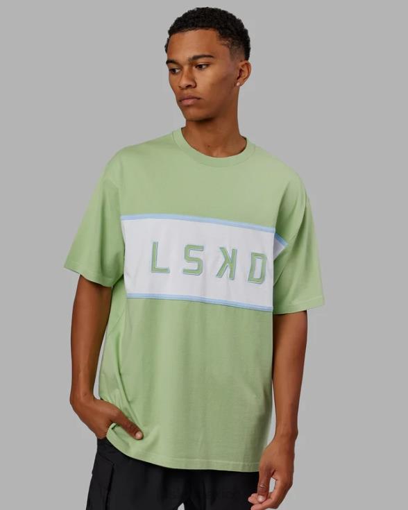 Camiseta extragrande alineada de peso pesado - higo verde unisexo LSKD VP42D248 vestir