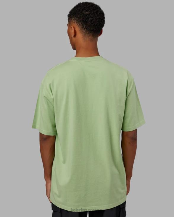 Camiseta extragrande alineada de peso pesado - higo verde unisexo LSKD VP42D248 vestir