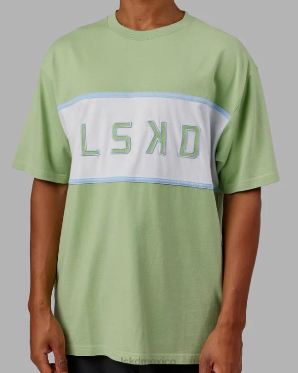 Camiseta extragrande alineada de peso pesado - higo verde unisexo LSKD VP42D248 vestir