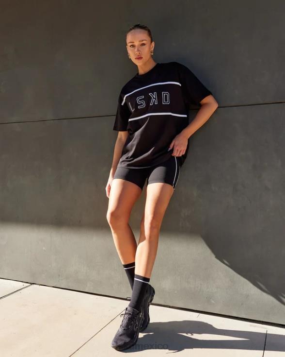 Camiseta extragrande alineada de peso pesado - negro unisexo LSKD VP42D240 vestir