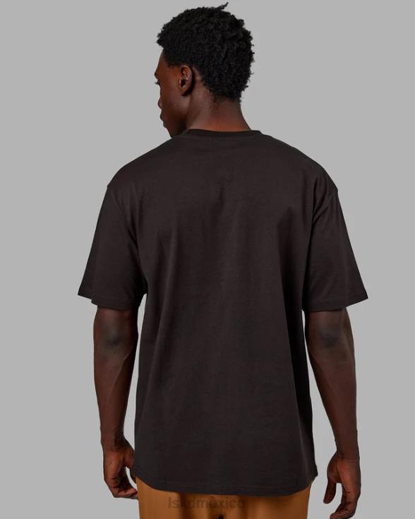 Camiseta extragrande con bandera pesada - nogal oscuro unisexo LSKD VP42D250 vestir