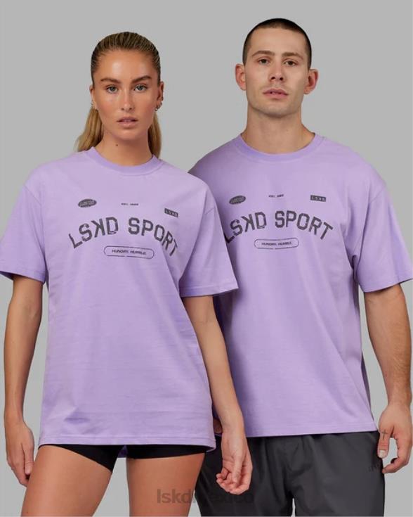 Camiseta extragrande de tiro libre de peso pesado - Peak Purple unisexo LSKD VP42D288 vestir
